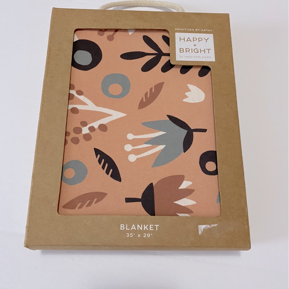 Primitives by Kathy Happy + Bright  floral 35”x29” blanket